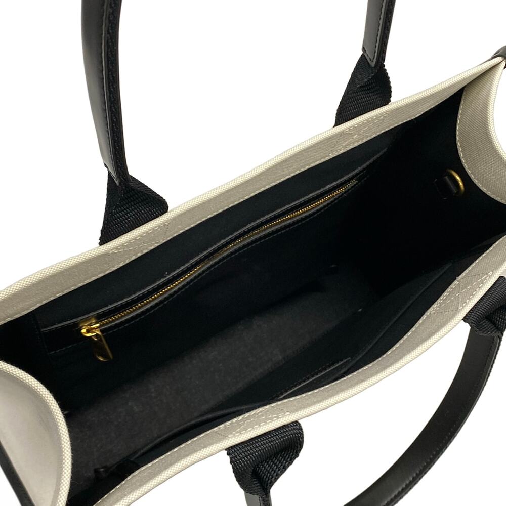 Balenciaga Hardware Tote Bag Tote Bag 671400 Cream Black Canvas Leather - Picture 7 of 13